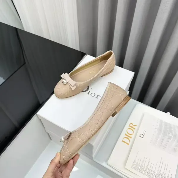 Dior Cannage Quilted Leather Flat