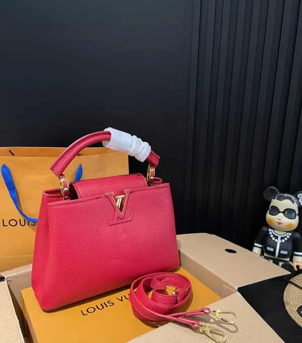 Louis Vuitton Capucines BB Bag Scarlet Red 27Cm M52689