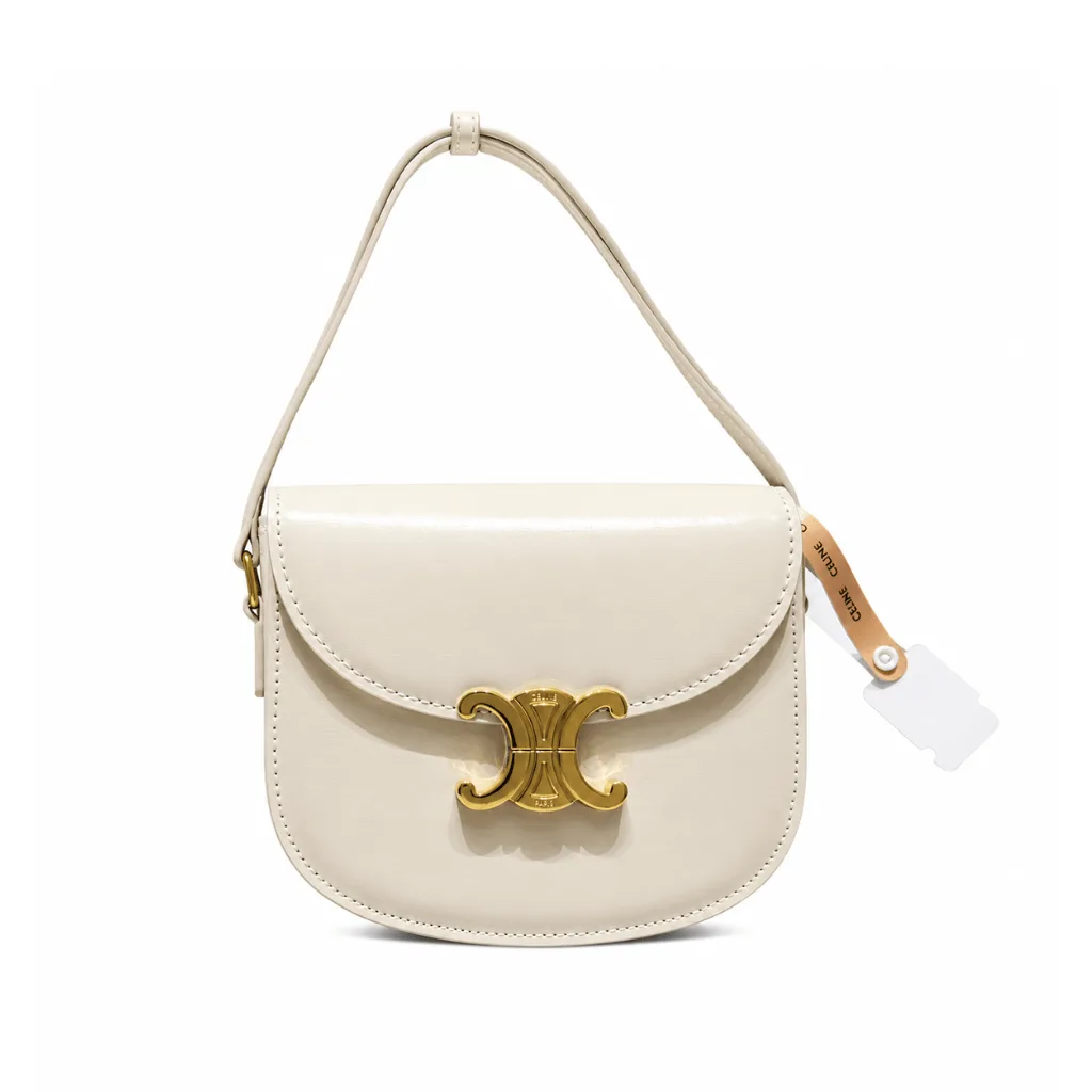 Celine Besace Clea In Shiny Calfskin White 18Cm 110413Bf4 02Pp Main image