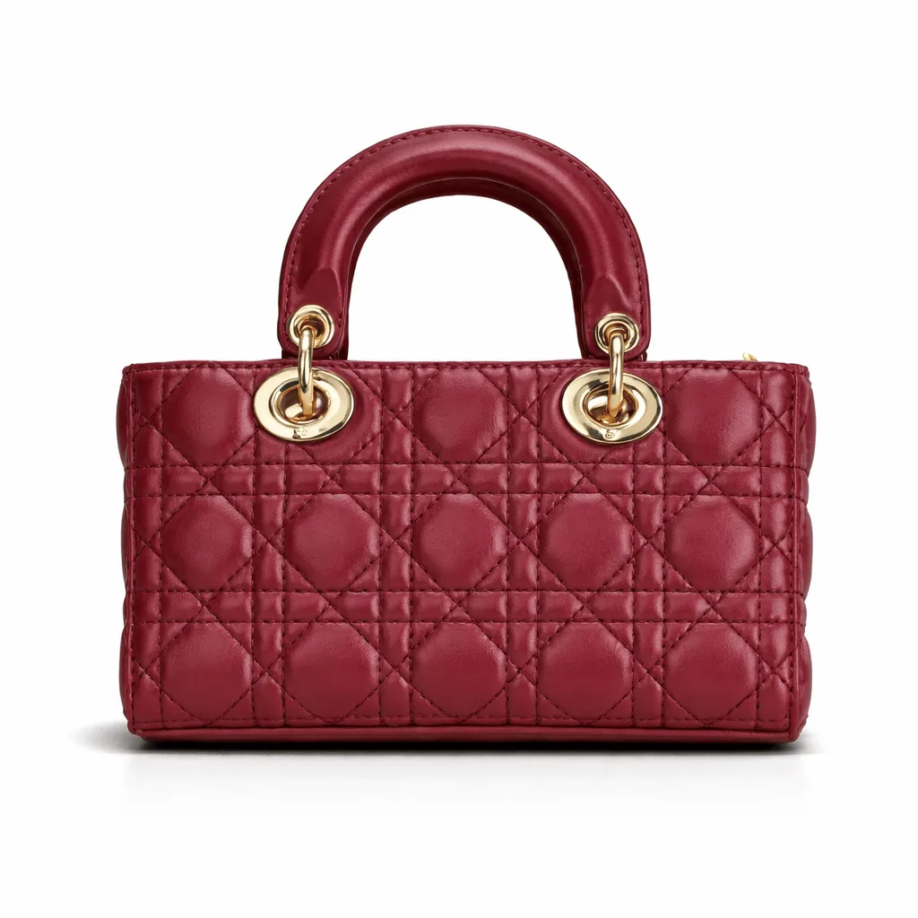 Small Lady D-Joy Bag Plum Cannage Lambskin