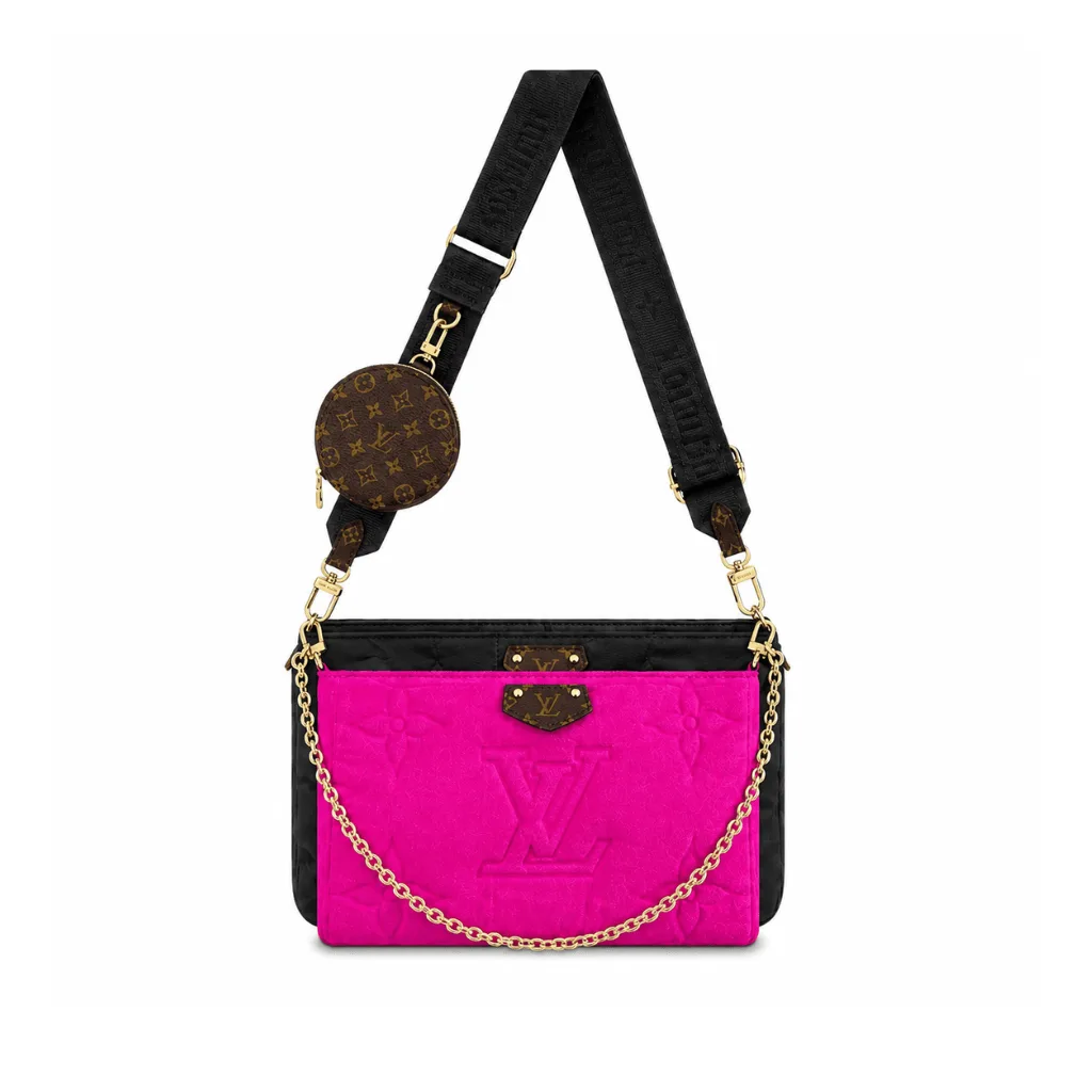 Louis Vuitton Maxi Multi Pochette Accessoires Black Pink 25Cm Main image