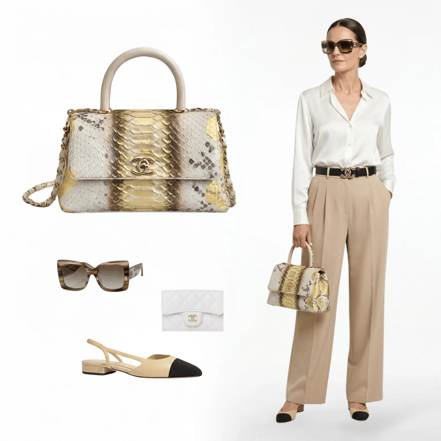 Chanel Trendy Cc Top Handle Bag Python – Featured In The Chanel Prestige Look Main image