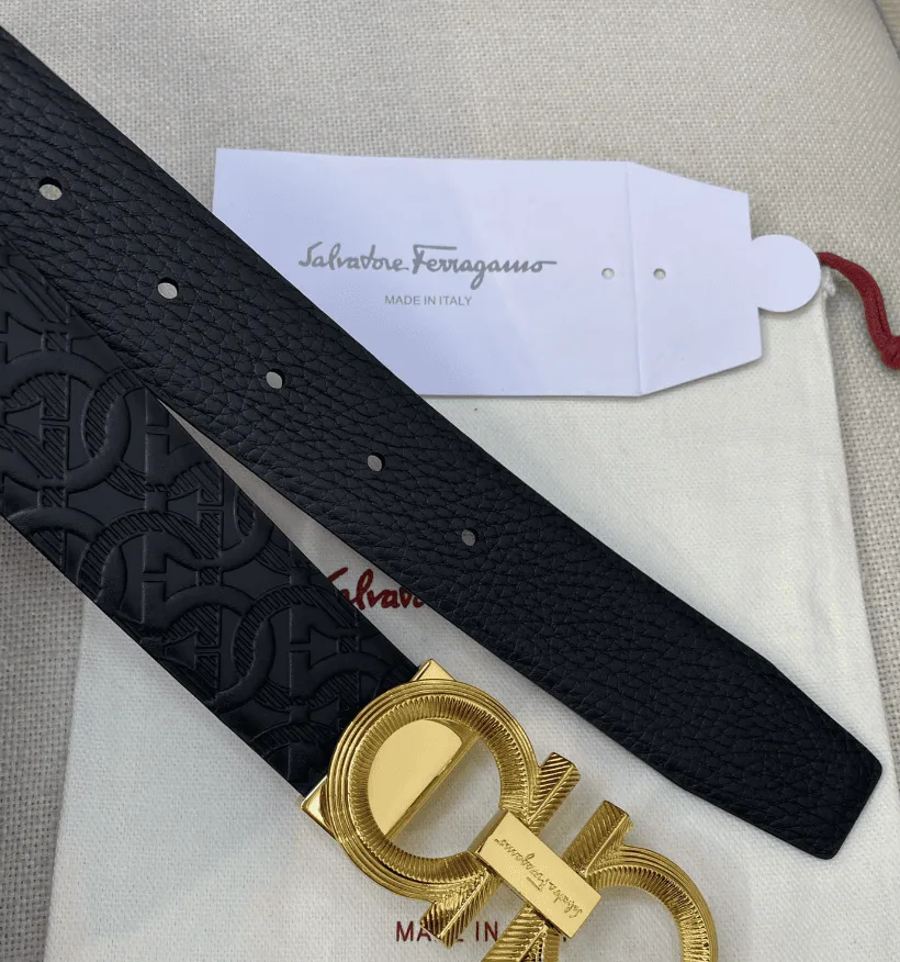 Salvatore Ferragamo Reversible And Adjustable Gancini Belt