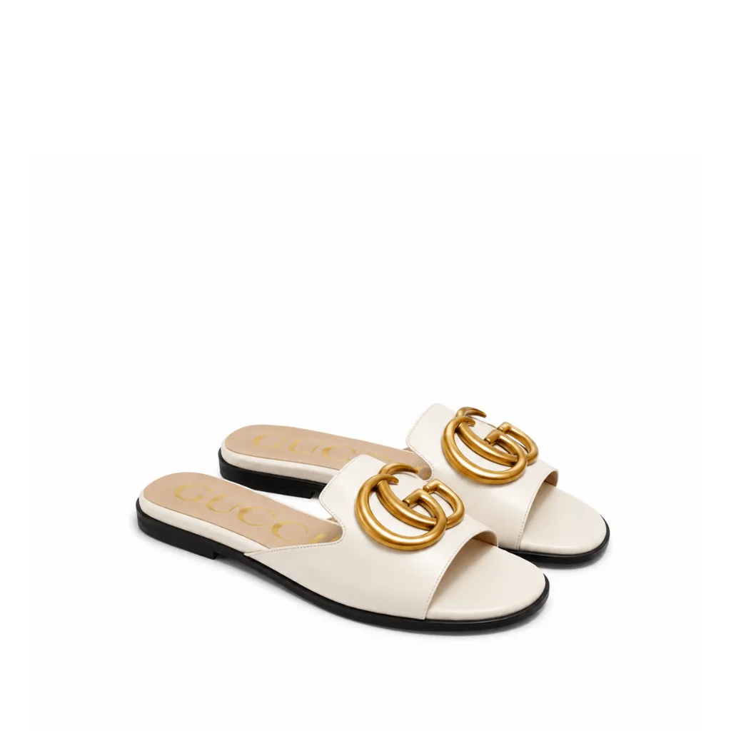 Gucci Princetown GG Slippers Leather White Main image