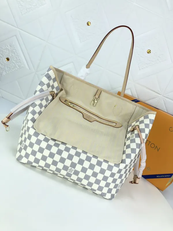 Louis Vuitton Neverfull Gm Damier Azur And Beige 40Cm N41360