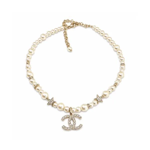 Chanel CC Pearl And Strass Star Sautoir Necklace