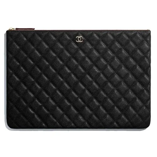 Chanel Pouch Classic Black Leather Clutch A82545 Main image