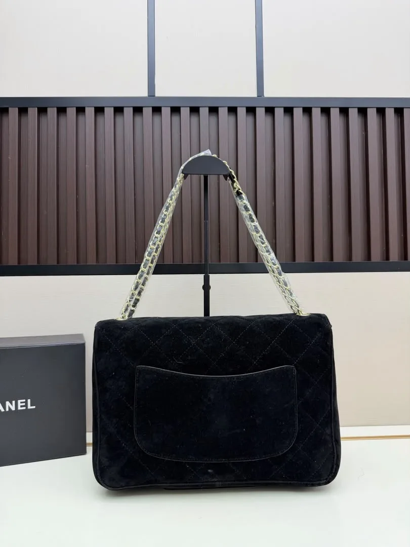 Chanel Suede Calfskin Large Souplissimo Maxi Flap Black Secondary image