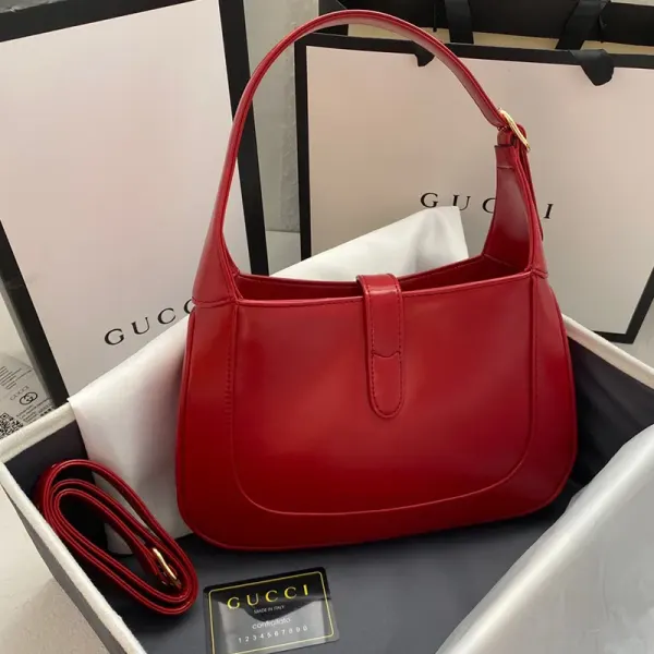 Gucci Jackie 1961 Small Shoulder Red Leather Bag