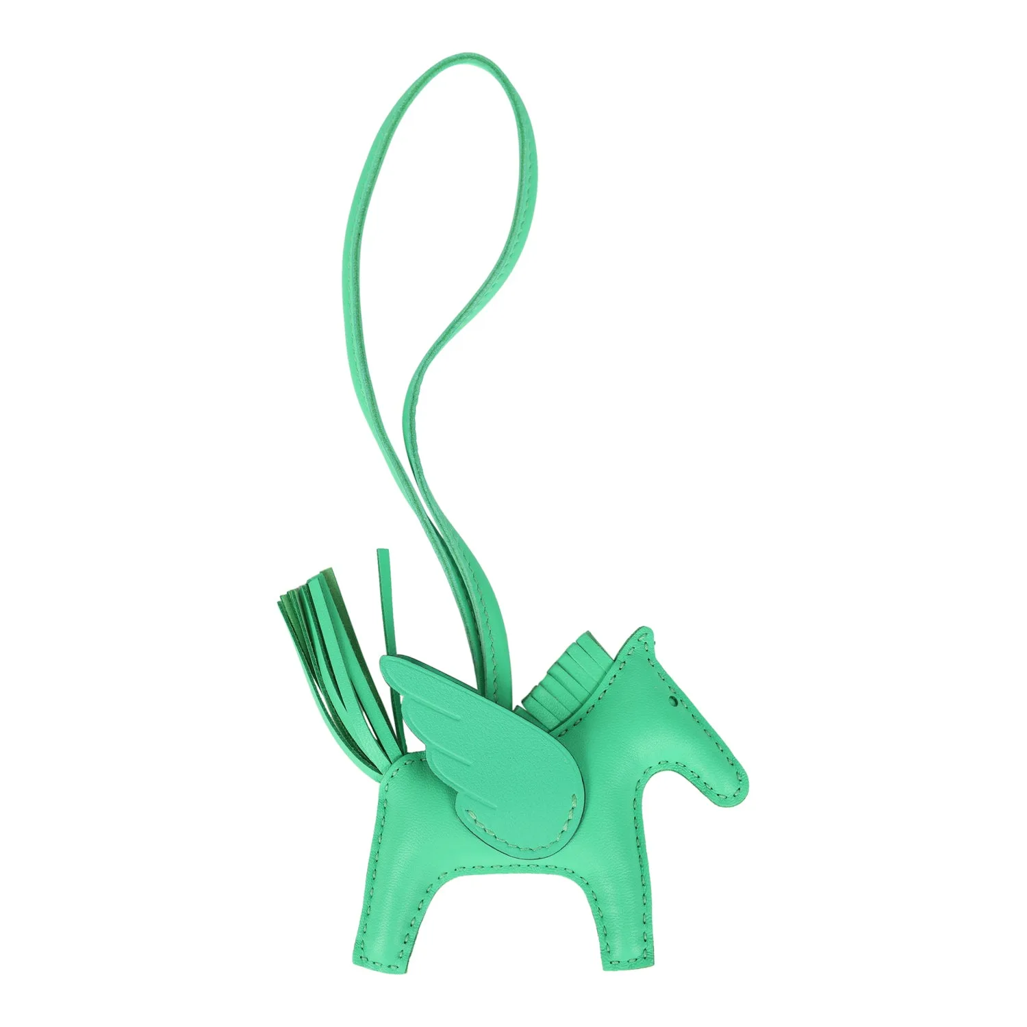 Hermes Pegase Rodeo Bag Charm PM Vert Comics Milo Lambskin Secondary image