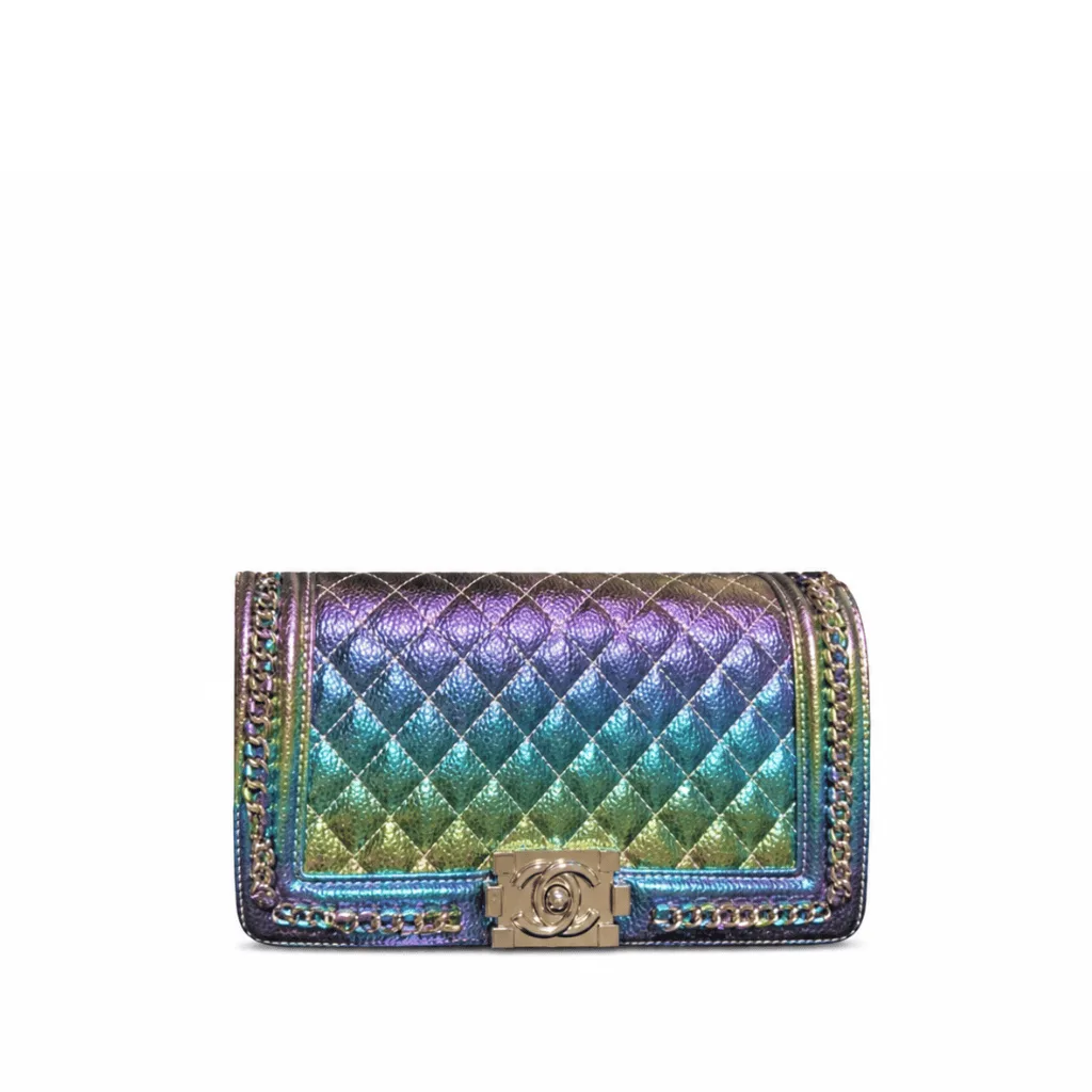 Chanel Boy Beauty Chain Around Bag Silver Tone Hardware Gradient Multicolor 26Cm Main image