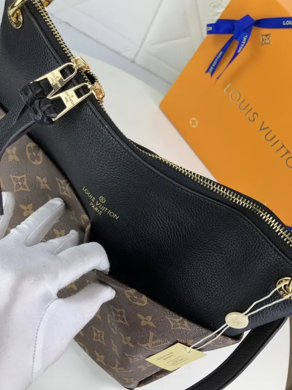 Louis Vuitton Maida Hobo Handbag Black Monogram 33Cm