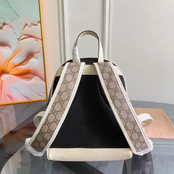 Gucci Ophidia Backpack GG Supreme Small White