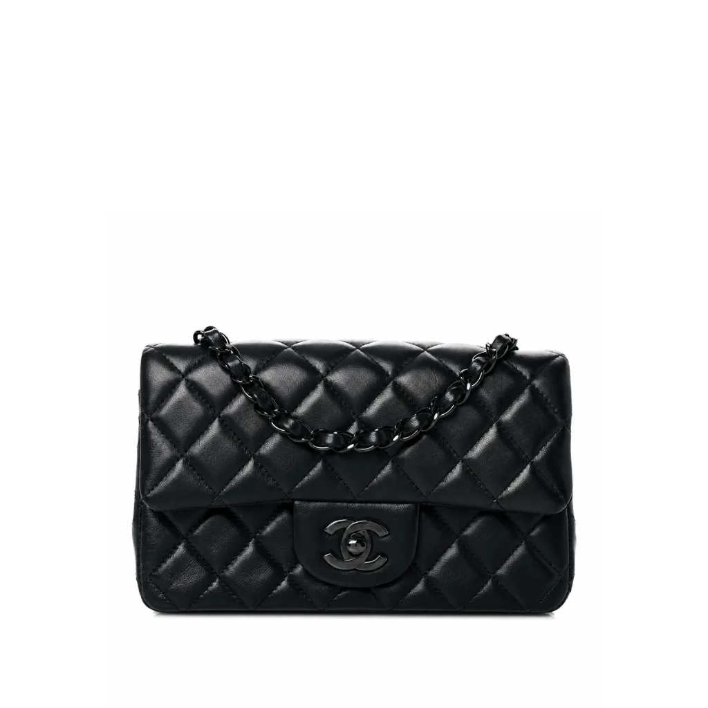 Chanel Lambskin Quilted Mini Rectangular Flap So Black Main image
