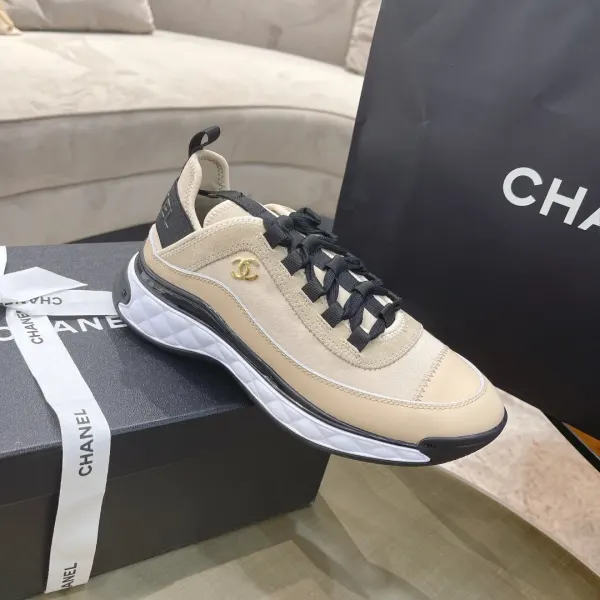 Chanel Logo Low Top Sneakers Ivory G35617