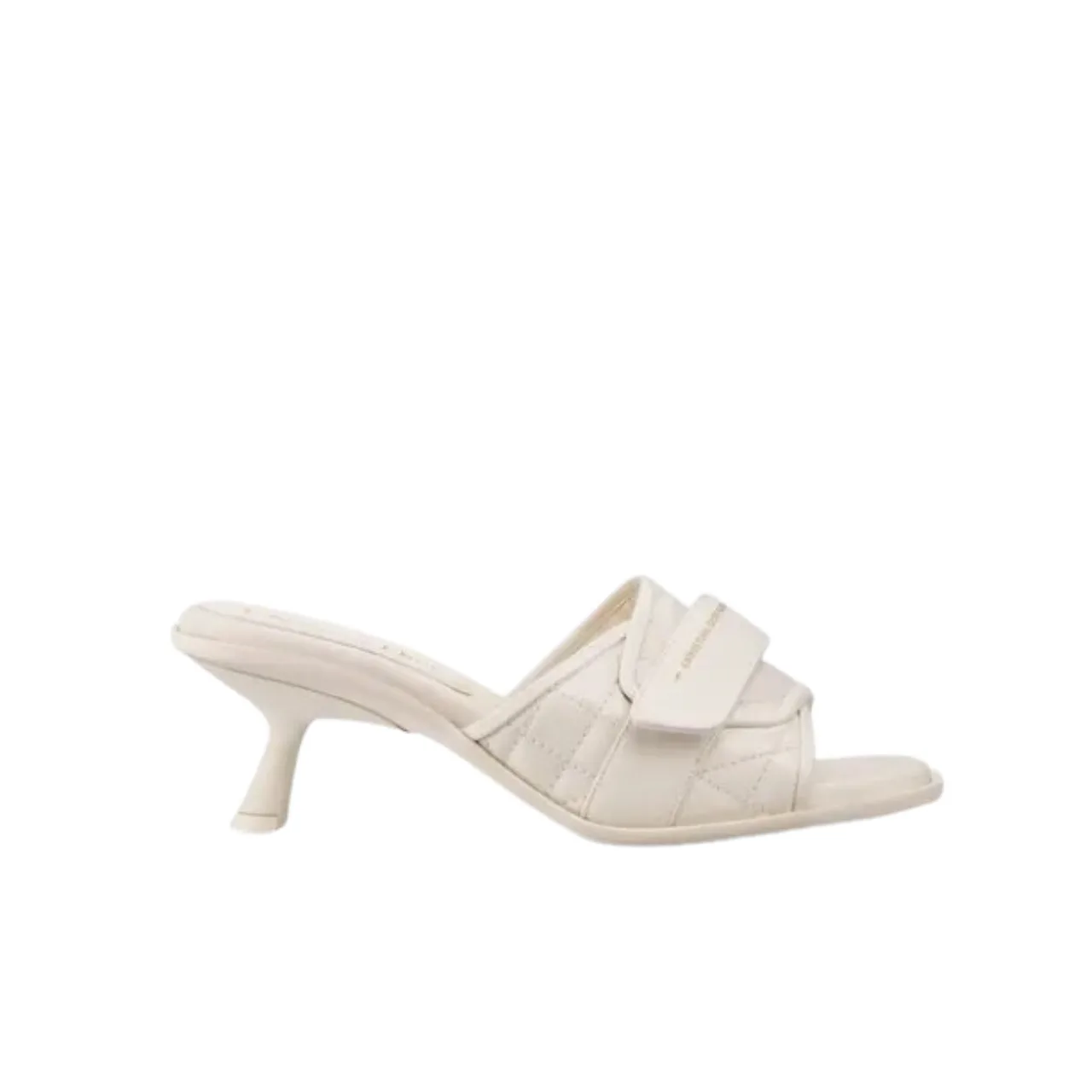 Dior Women Dio(R)Evolution Heeled Slide Quilted Cannage Calfskin White Kdq730Cqc S12U Main image