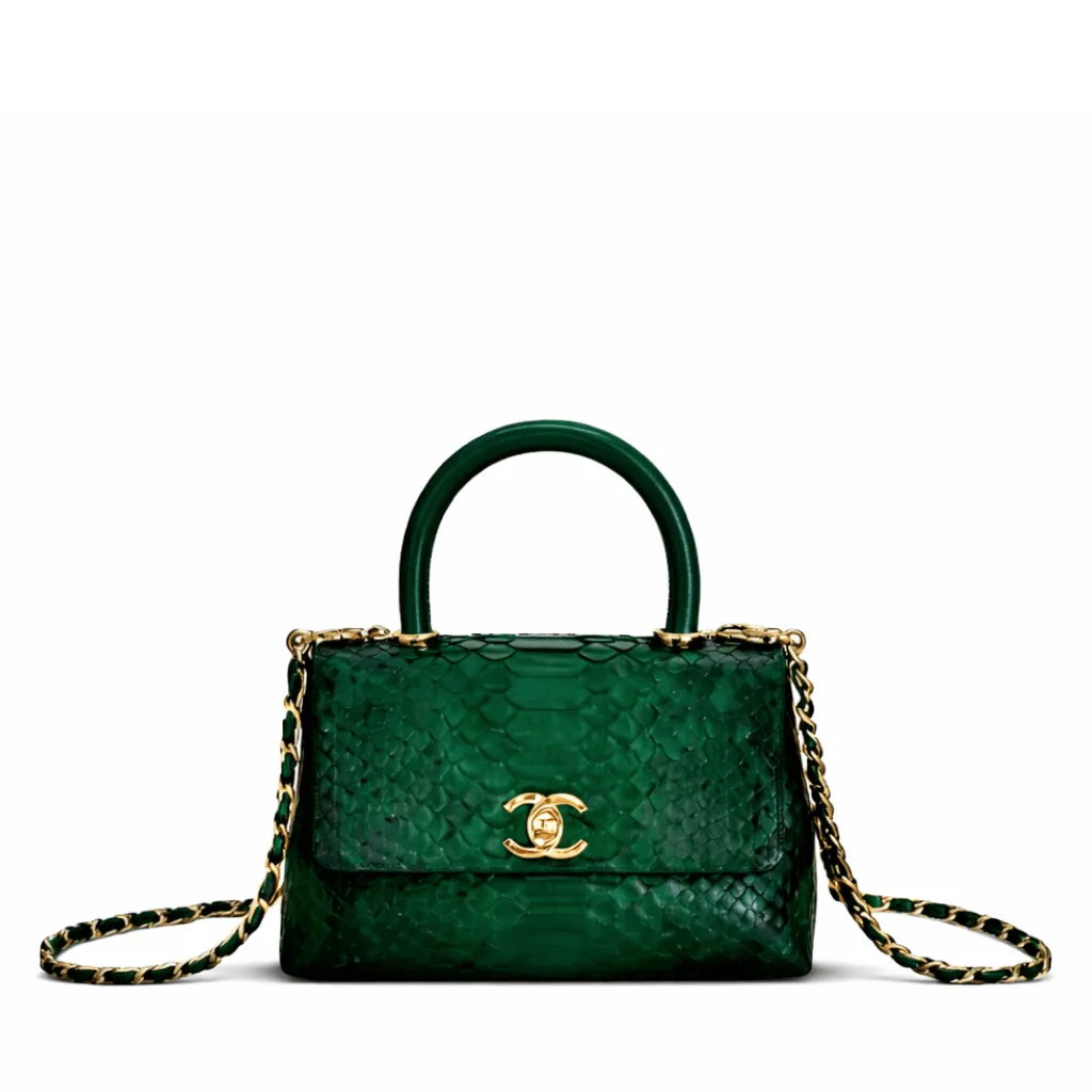 Chanel Trendy Cc Top Handle Bag Python Green 23Cm Main image