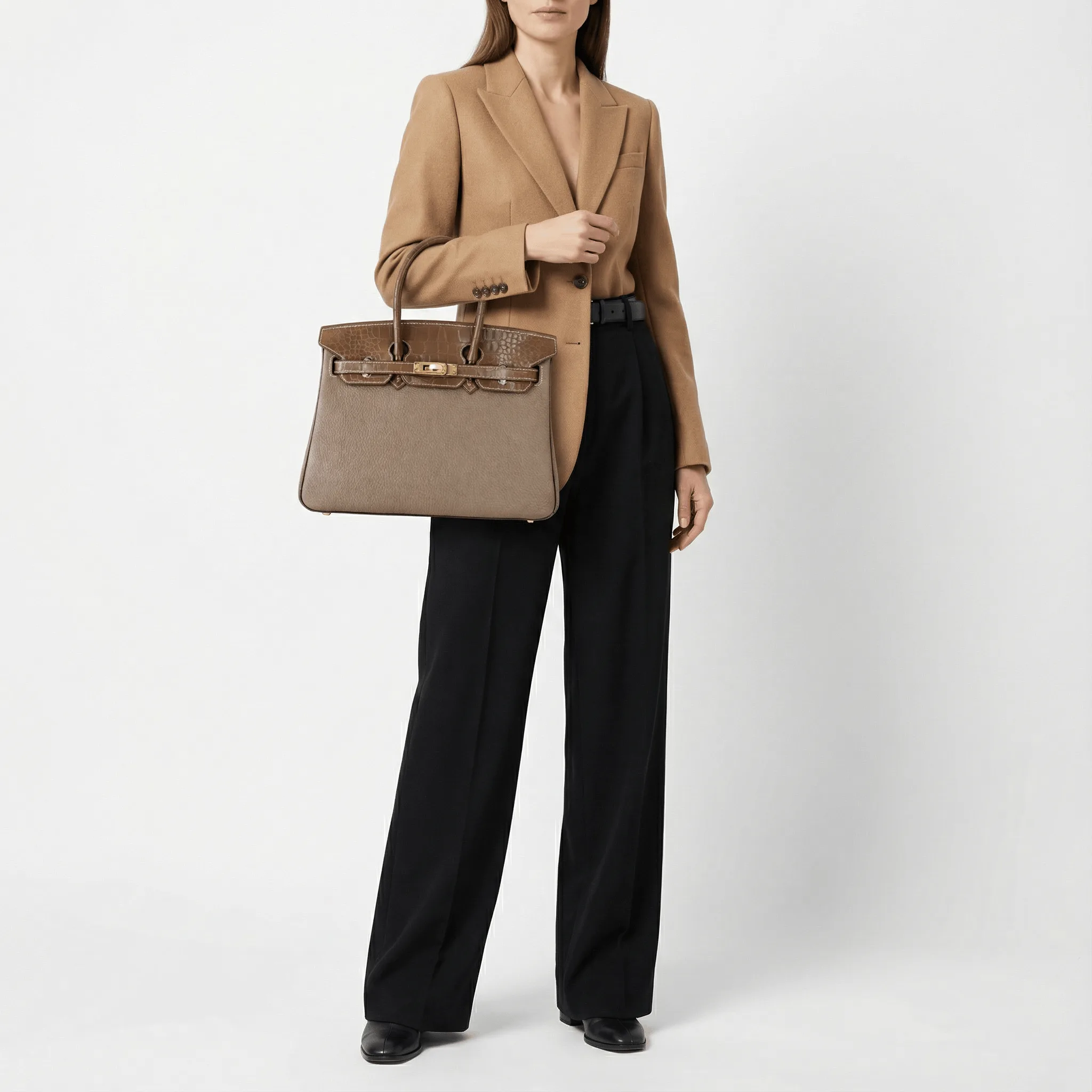 Hermès Birkin Touch 30 Bag Niloticus Togo Grey Gold Hardware Secondary image