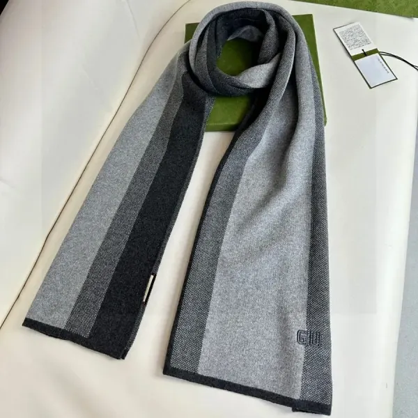 Gucci Grey And Black scarf