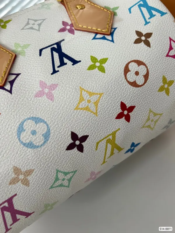 Louis Vuitton X Takashi Murakami Monogram Blanc White Multicolor Mini Speedy 20Cm