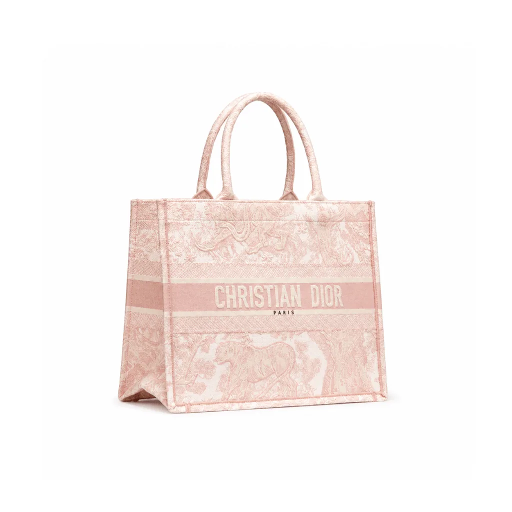 Dior Book Tote Pink Toile De  (36 X 27.5 X 16.5 Cm) Main image