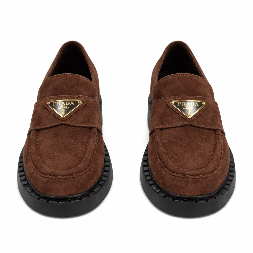 Prada Suede Loafers Chocolate Brown Secondary image