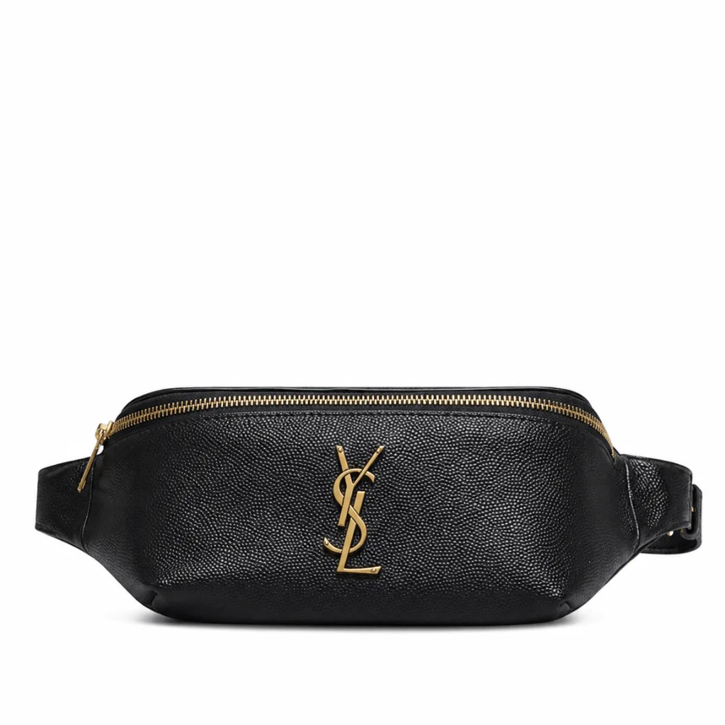 Saint Laurent Belt Bag YSL Logo-Appliquéd Leather Black 25Cm Main image