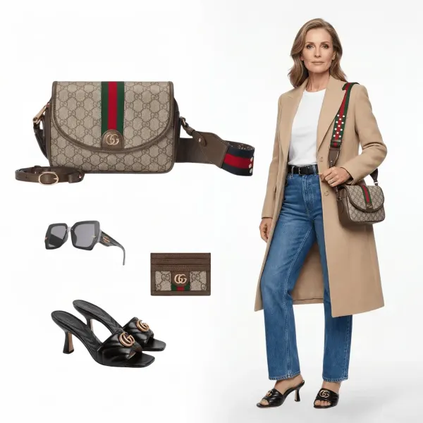 Gucci Ophidia Mini Cross Body Bag Beige 23Cm – Featured In The Gucci Daily Signature Look