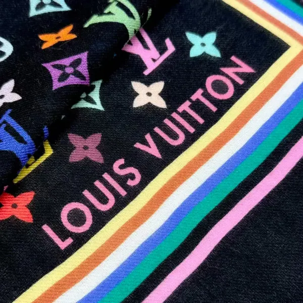 Louis Vuitton x Takashi Murakami Monogram Multicolore silk square scarf