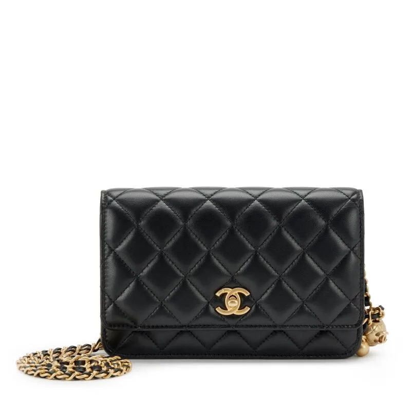 Chanel Black Quilted Lambskin Pearl Crush WOC Gold Hardware Main image