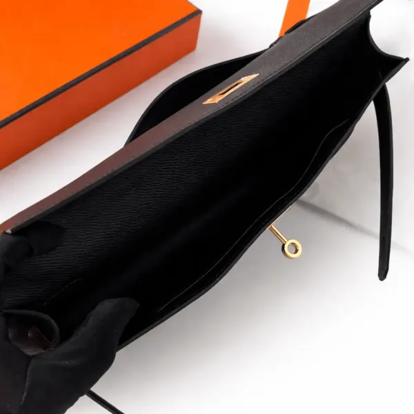 H Kelly Cut Black Gold Hardware