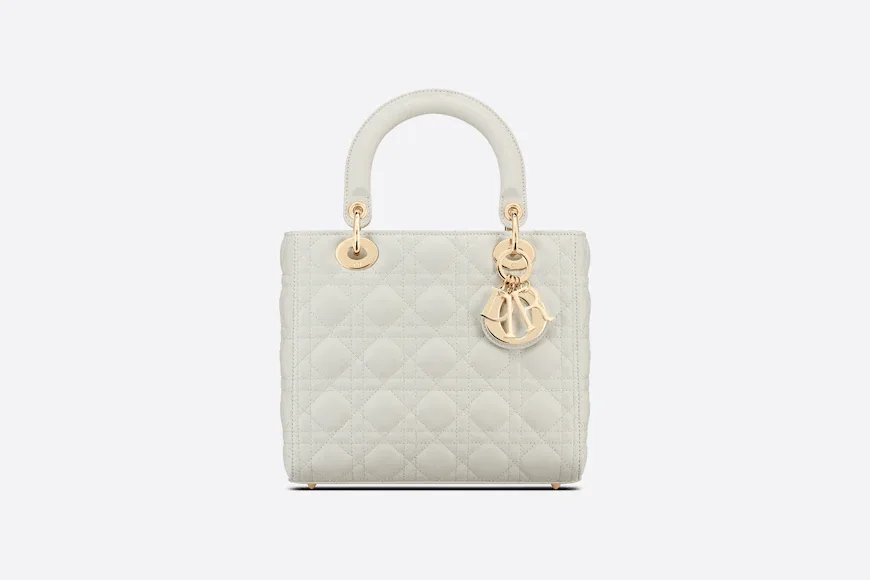 Medium Lady Dior Bag Latte Cannage Lambskin 24cm Secondary image