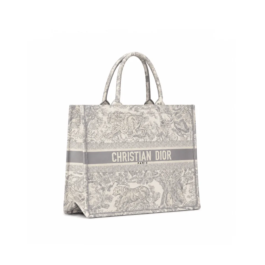 Large Dior Book Tote Gray Toile De  (42 X 35 X 18.5 Cm) Main image