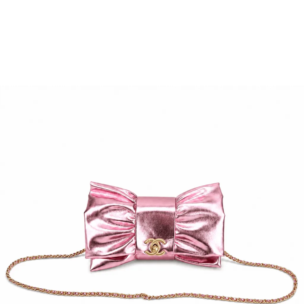 Chanel Metallic Rose 20cm Stylish Bib Bag Main image