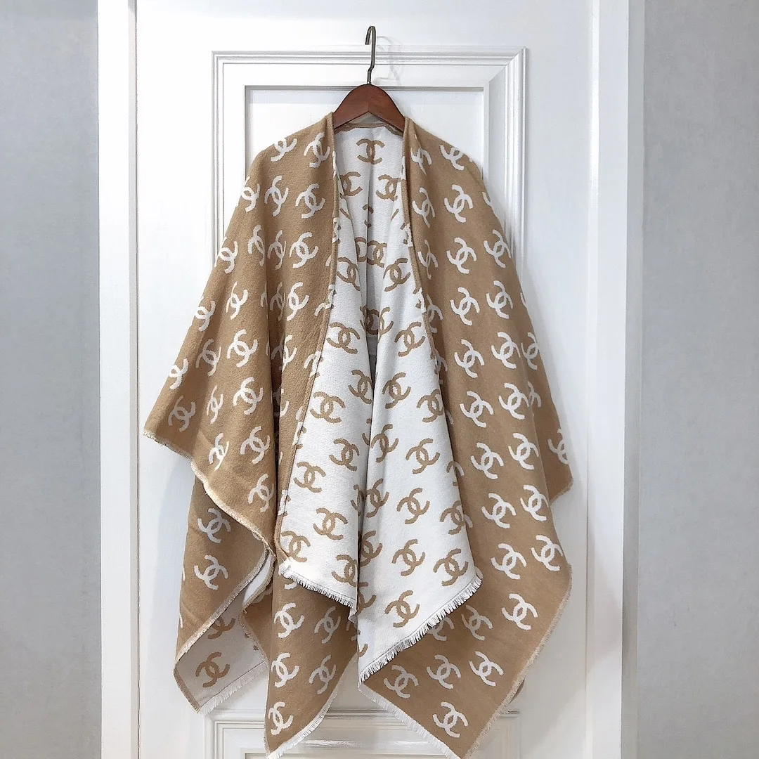 Chanel CC Logo Camellia Scarf Beige Secondary image