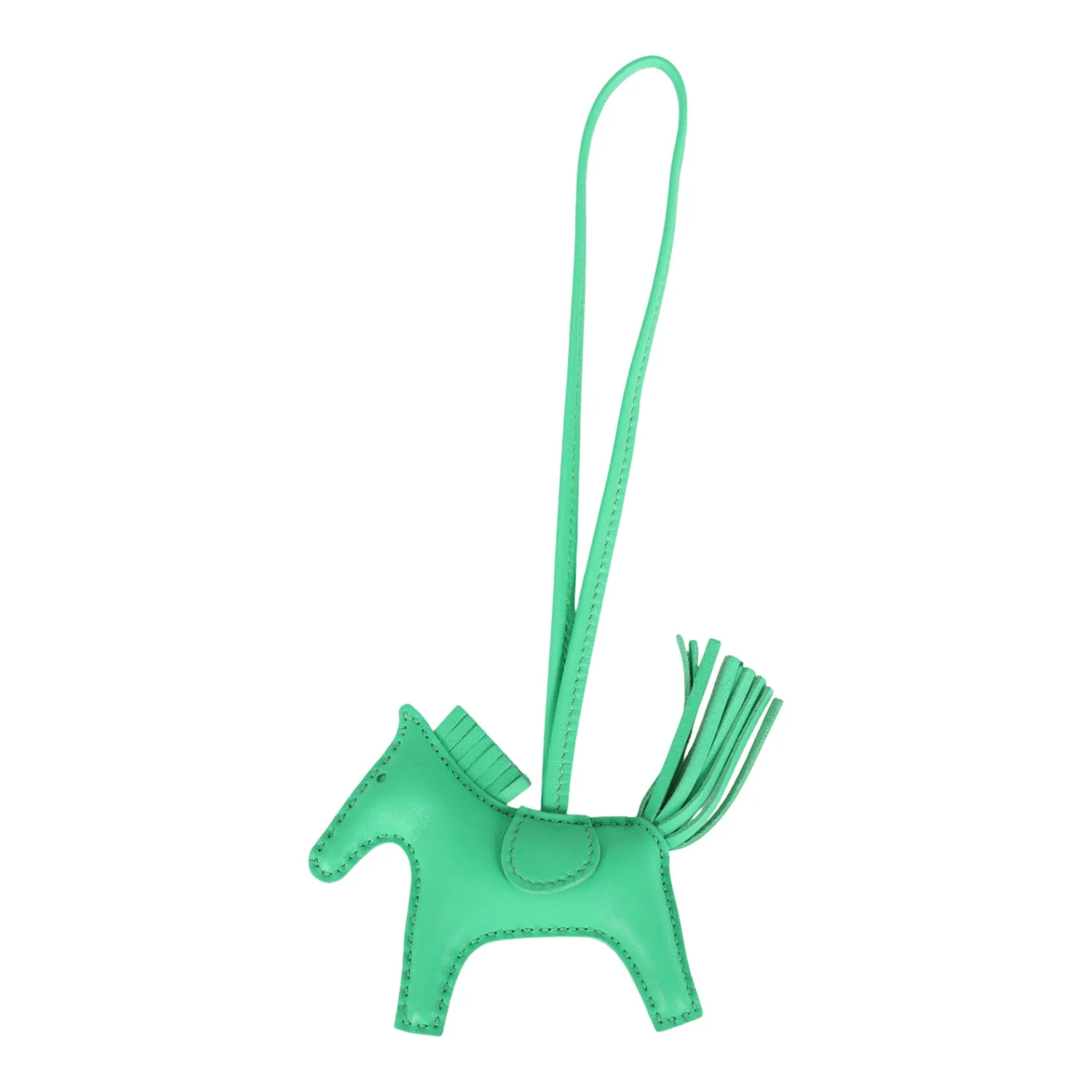 Hermes Pegase Rodeo Bag Charm PM Vert Comics Milo Lambskin Main image