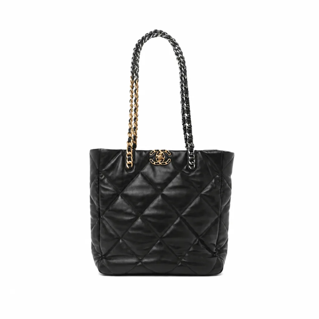 Chanel Lambskin Quilted Chanel 19 Shopping Bag Black Main image