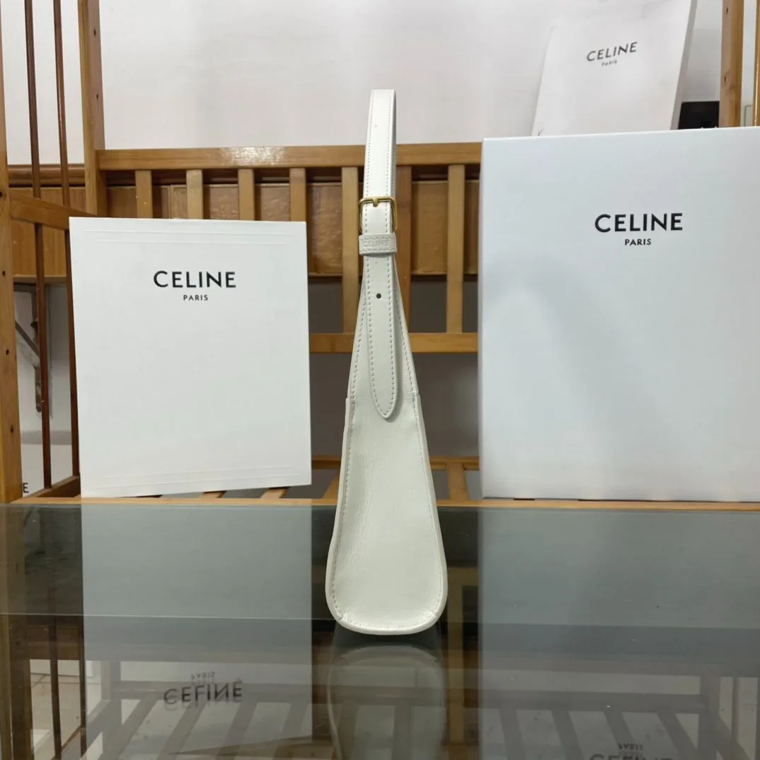 Celine Cuir Triomphe Bags In Smooth Calfskin White 198153 Secondary image