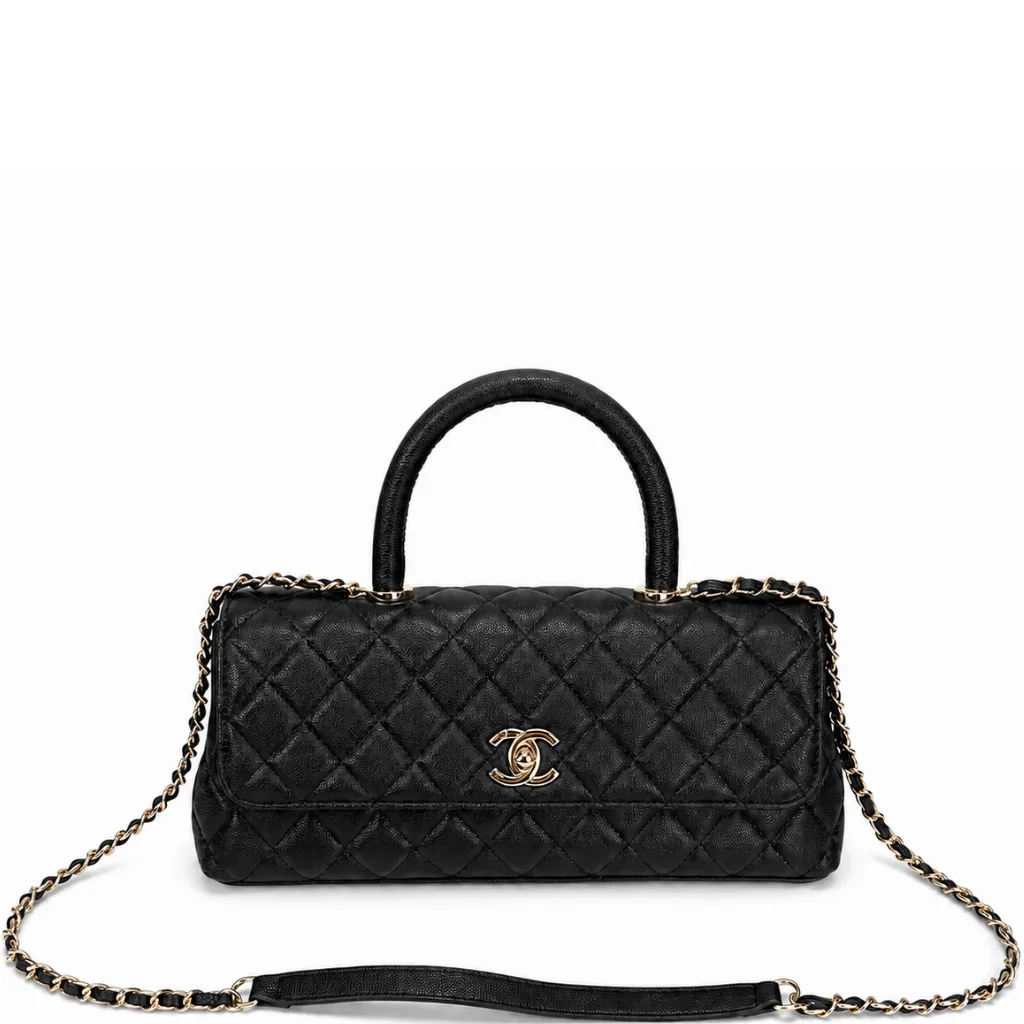 Chanel Caviar Quilted Maxi East West Coco Handle Flap Black Main image