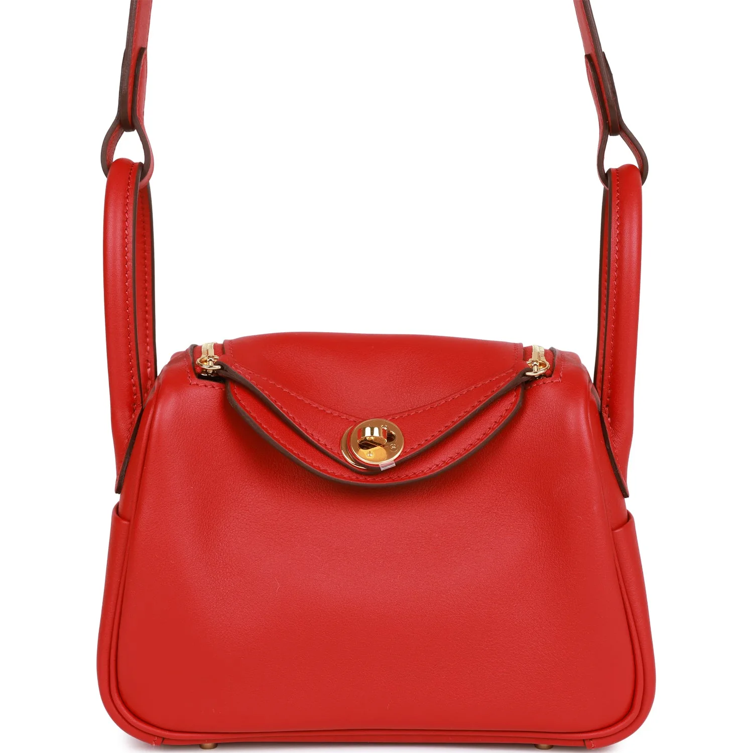 H Handbags Mini Lindy Rouge Piment Swift Gold Hardware Main image