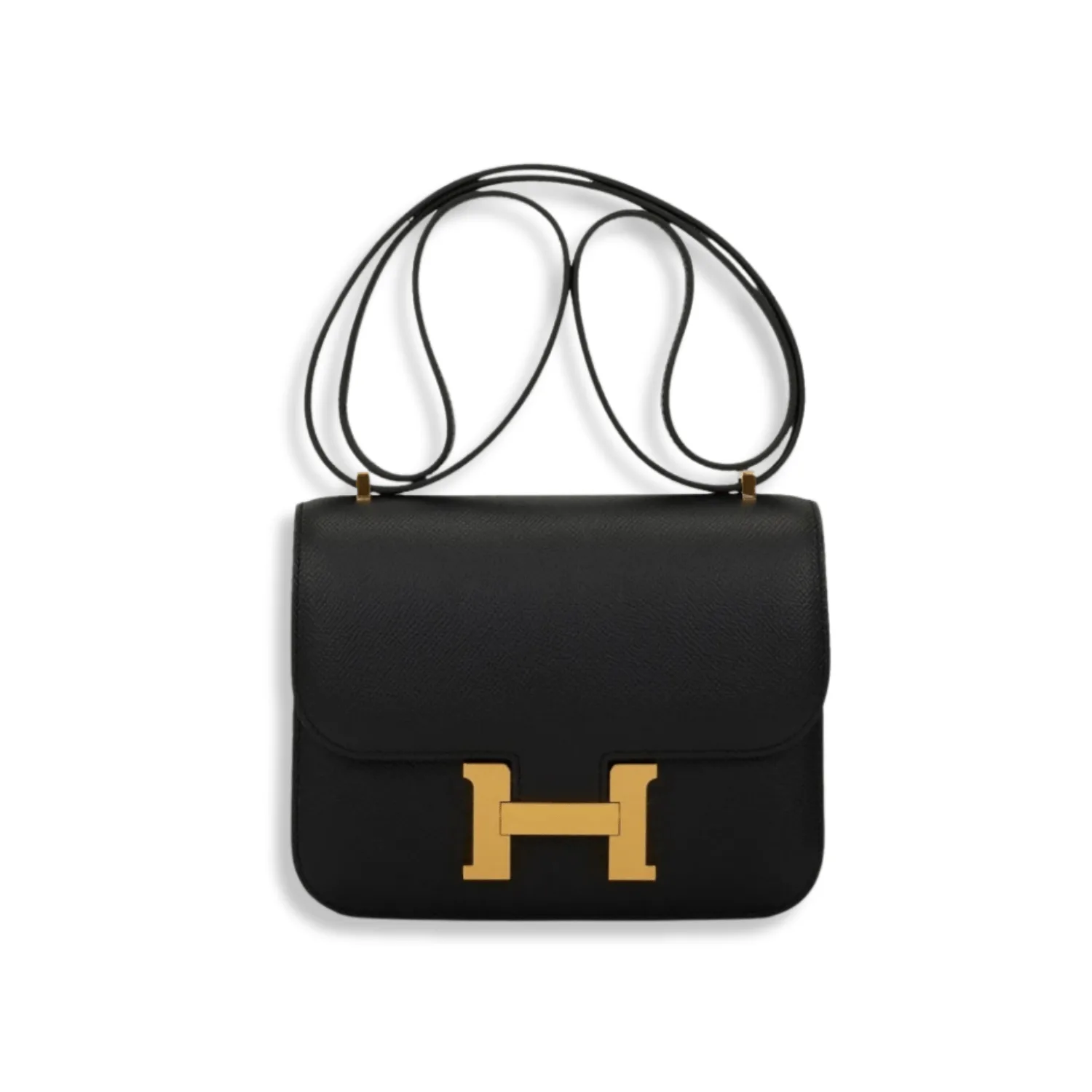 H Handbags Constance Bag 18 Black Epsom Gold Hardware Main image