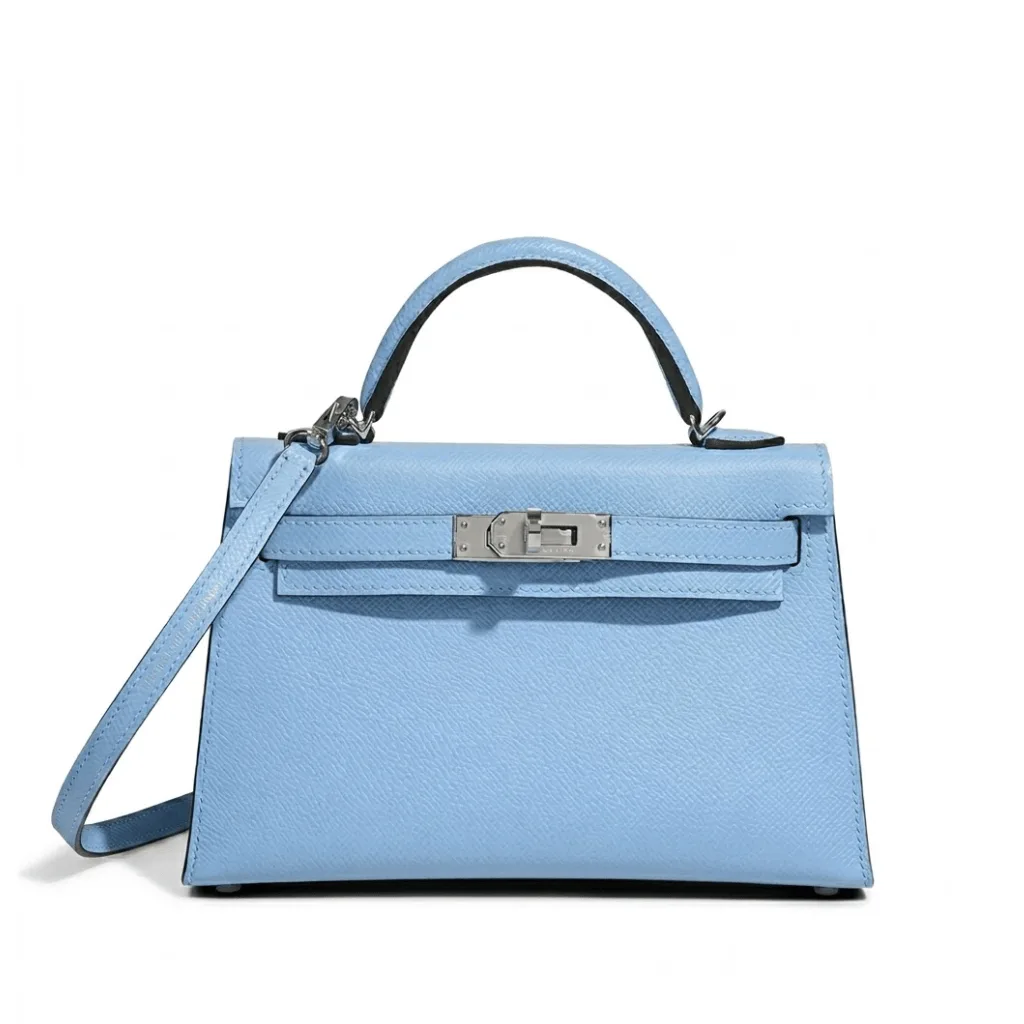H Kelly 25 Sellier Bleu Brume Epsom Palladium Hardware Main image