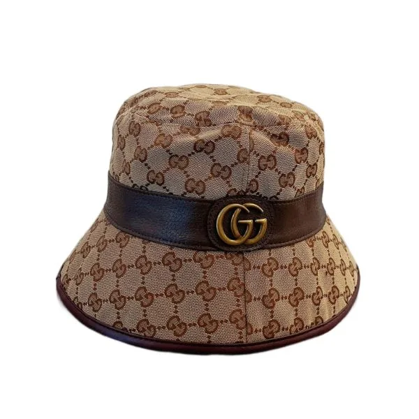 Gucci Canvas Bucket Hat With Doubleg Brown 576587 Main image