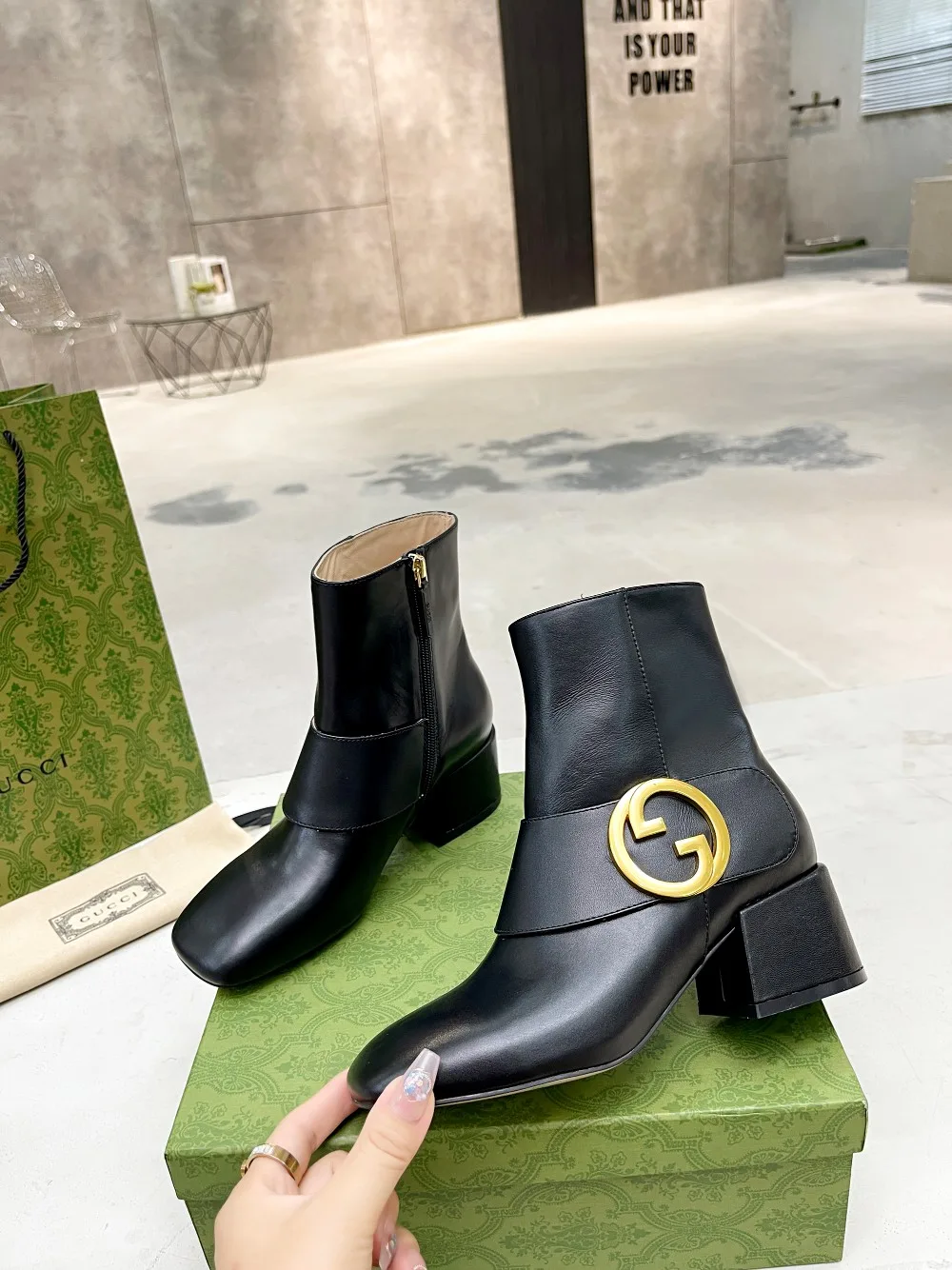 Gucci Gg Supreme Ankle Boots White