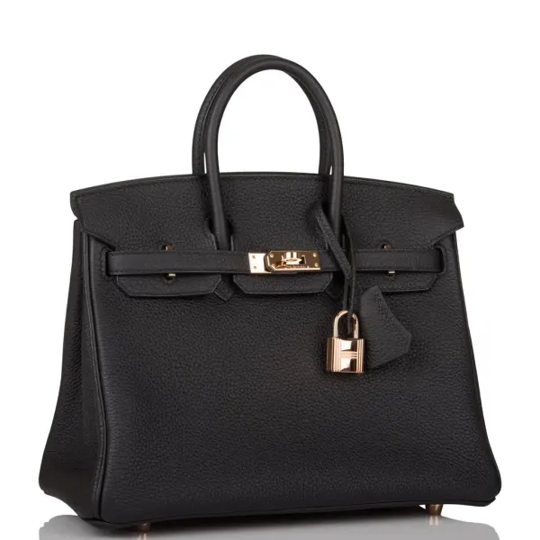 H Birkin 25 Black Togo Gold Hardware