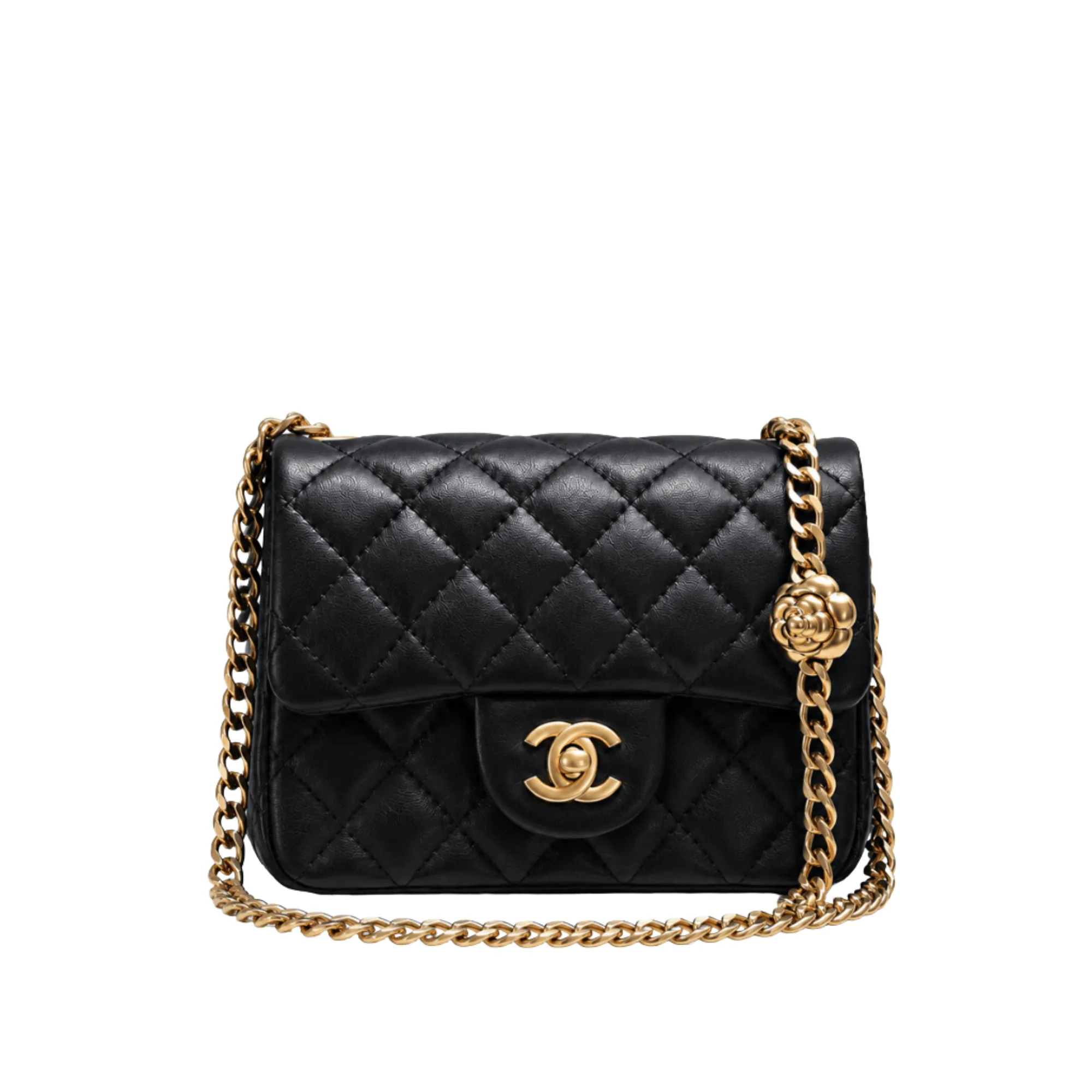 Chanel Mini Flap Bag With Flower Chain Black 18Cm Main image