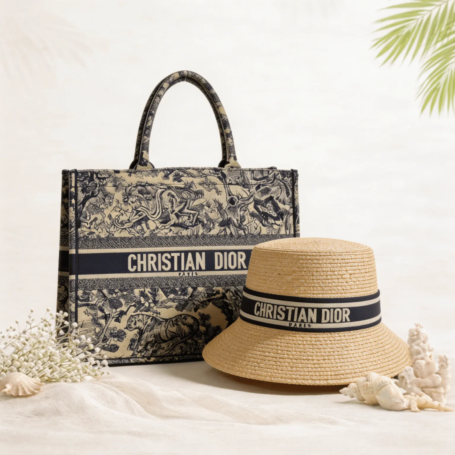 Christian Dior Summer Escape Book Tote Bag And Hat Set Main image