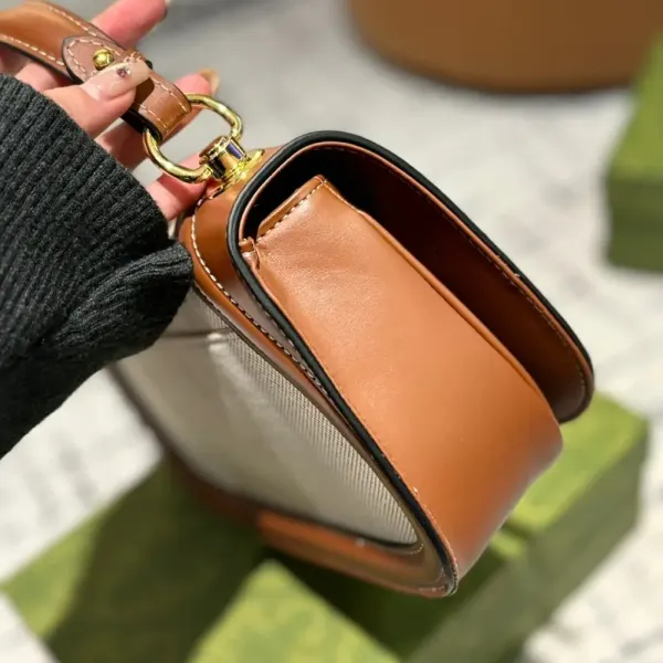 Gucci Blondie Mini Shoulder Bag Natural And Tan 22Cm 815700 Haakf 2545