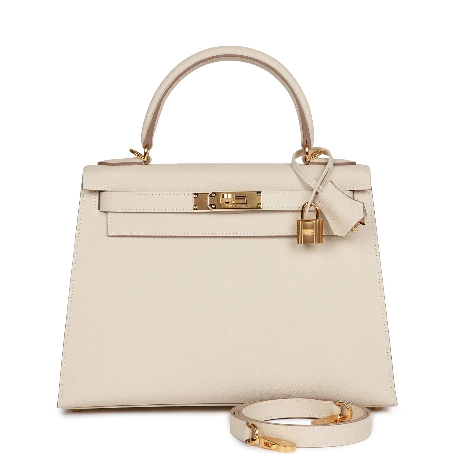 H Handbags Craie Epsom Sellier Kelly 28Cm Gold Hardware Main image