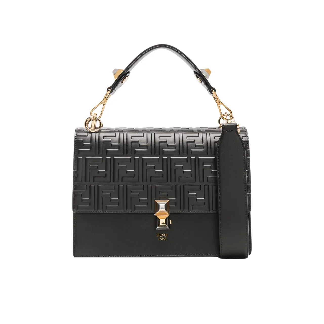 Fendi Logo Embossed Kan I Black 24Cm Main image
